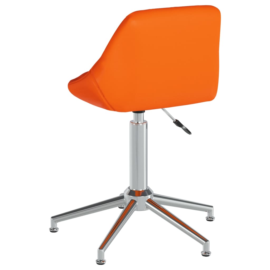 vidaXL Okretne blagovaonske stolice od umjetne kože 2 kom narančaste