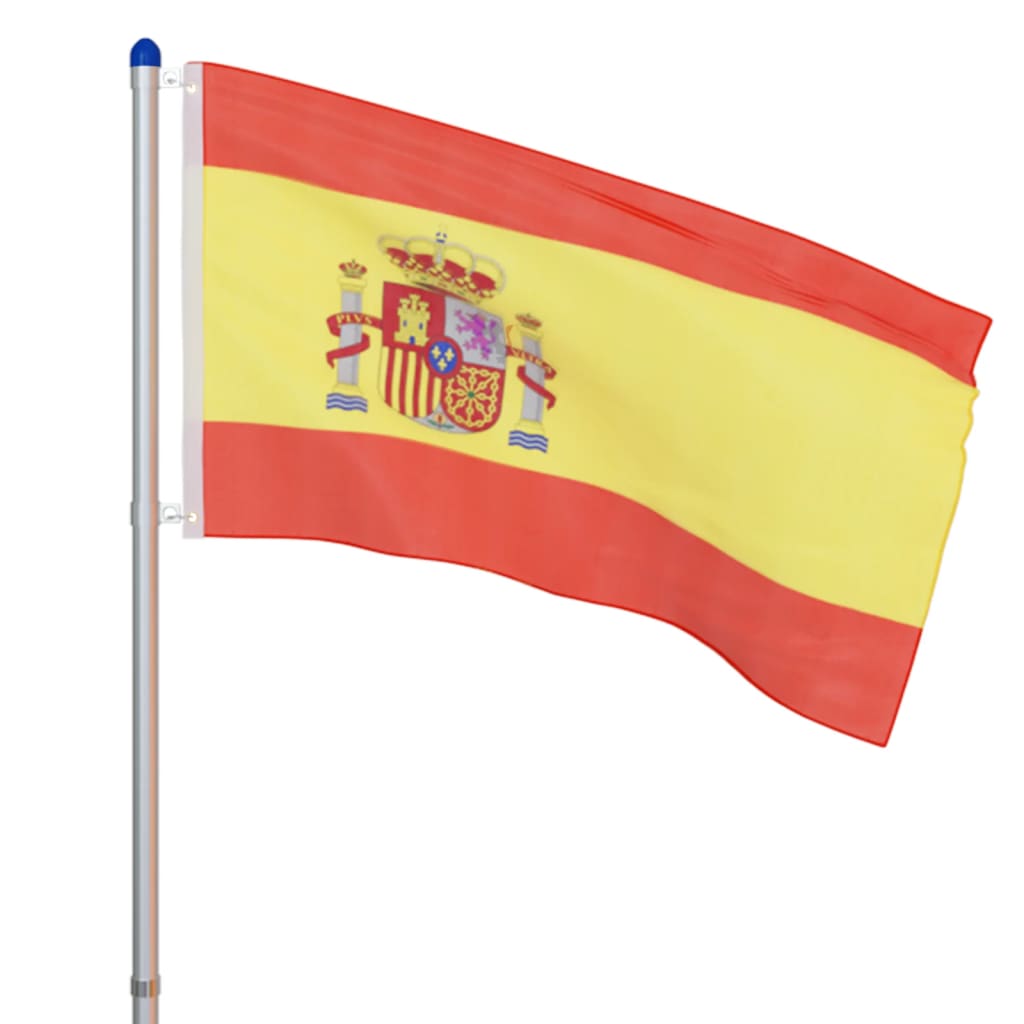 vidaXL Španjolska zastava s aluminijskim stupom 6 m