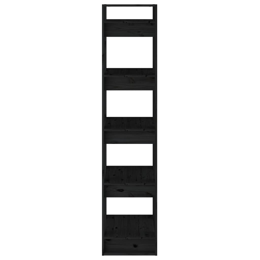 vidaXL Ormarić za knjige / pregrada crni 41 x 35 x 160 cm od borovine