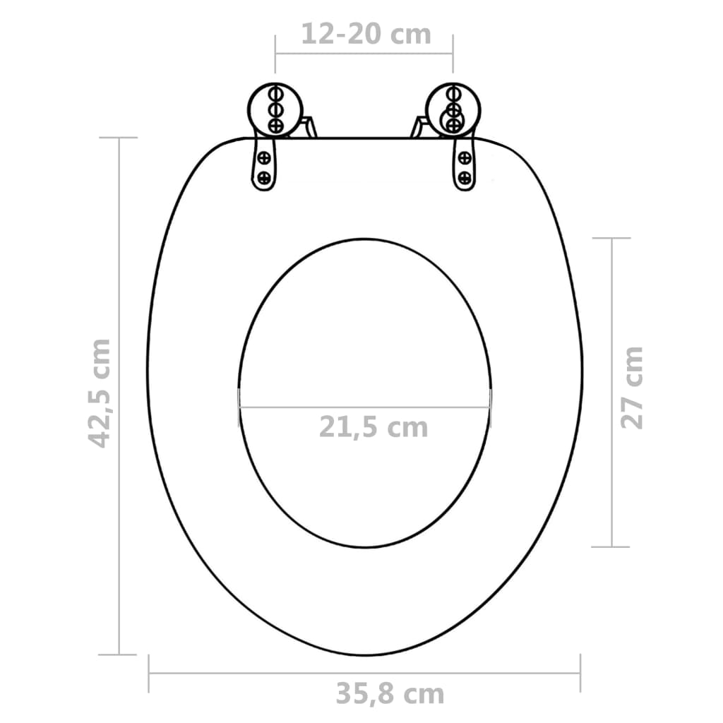 vidaXL Sjedalo za WC školjku MDF jednostavni dizajn
