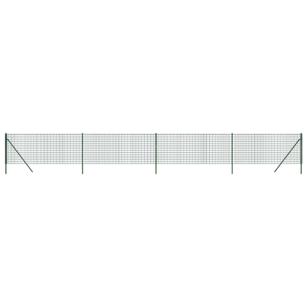 vidaXL Ograda od žičane mreže zelena 1 x 10 m od pocinčanog čelika