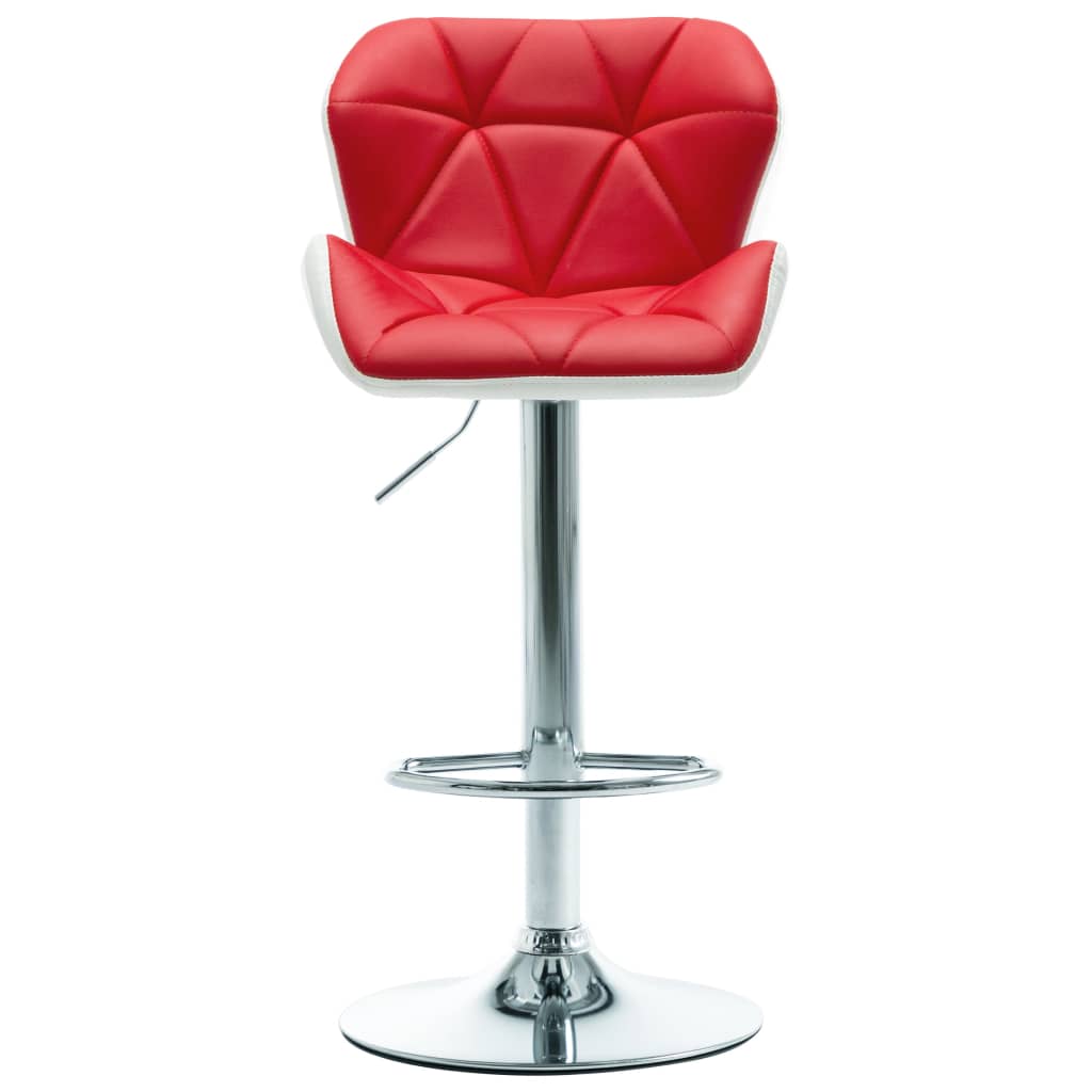 vidaXL Barski stolac od umjetne kože crveni