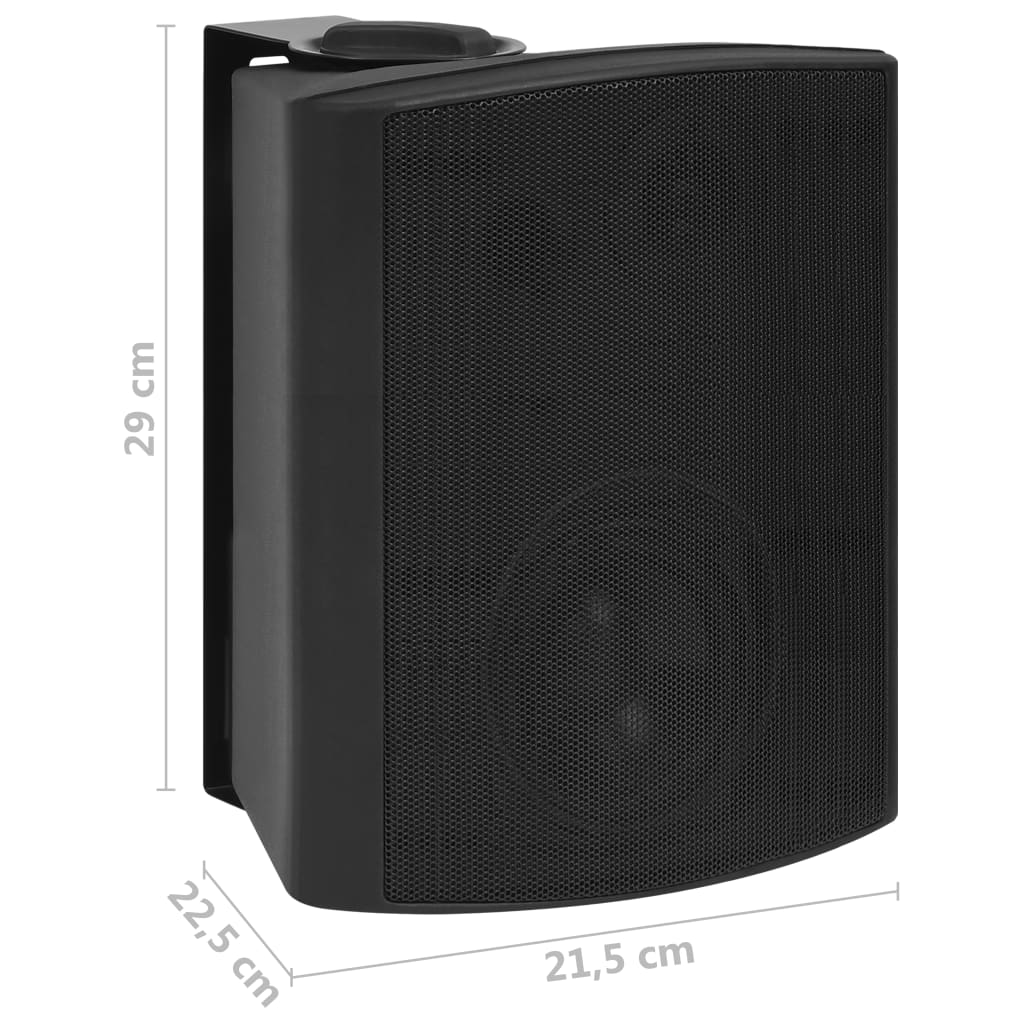 vidaXL Zidni stereo zvučnici 2 kom crni unutarnji/vanjski 120 W