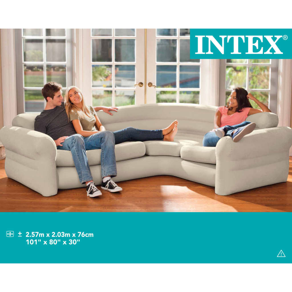 Intex kutna sofa/kauč na napuhavanje 257 x 203 x 76 cm 68575NP