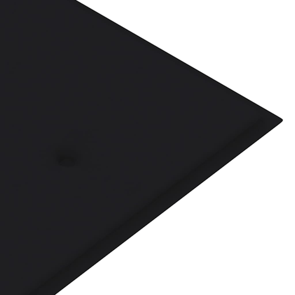 vidaXL Vrtna klupa s crnim jastukom 150 cm od masivne tikovine