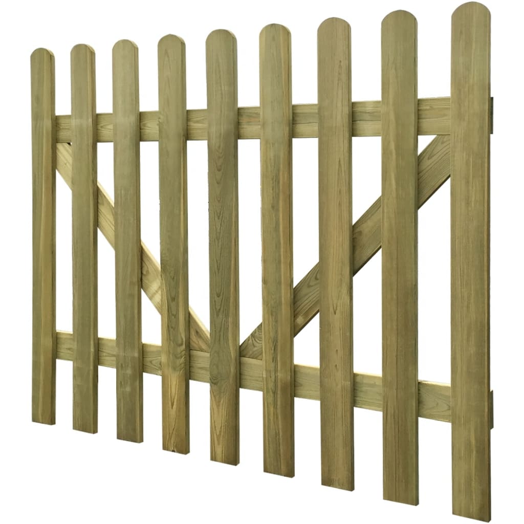 vidaXL Vrata za ogradu od kolaca 2 kom impregnirano drvo 300 x 120 cm