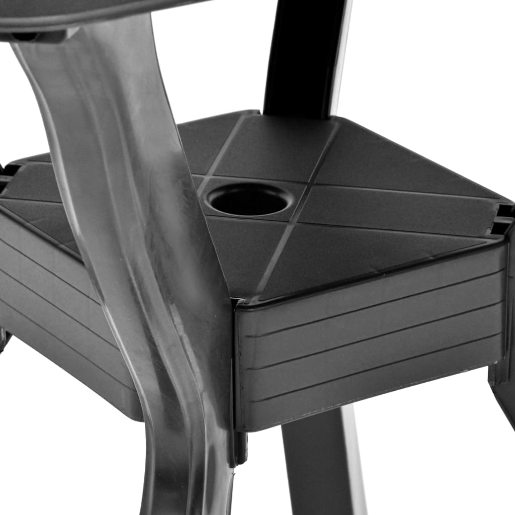 vidaXL Bistro stol antracit 70 x 70 x 72 cm plastični