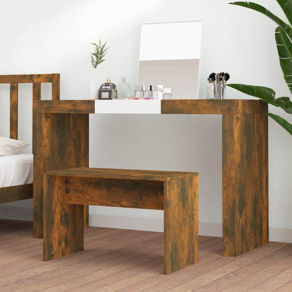 vidaXL Toaletni stolac boja hrasta 70 x 35 x 45 cm konstruirano drvo