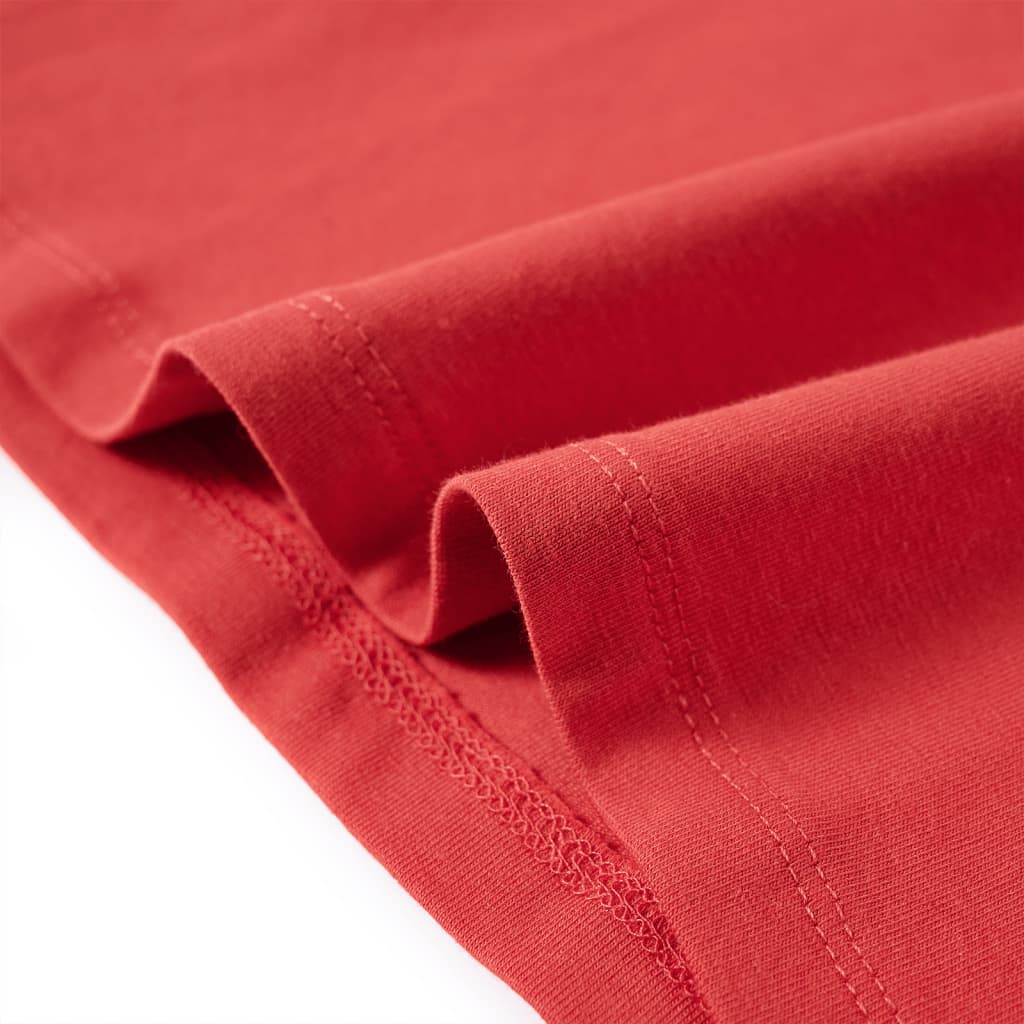 Dječja majica s dugim rukavima tamnocrvena 92