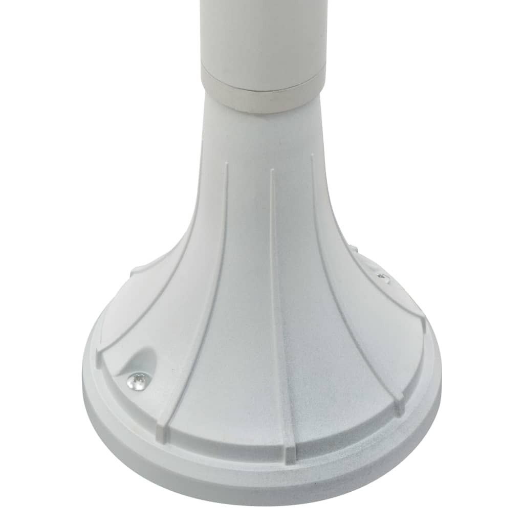 vidaXL Vrtna stupna svjetiljka od aluminija E27 120 cm bijela