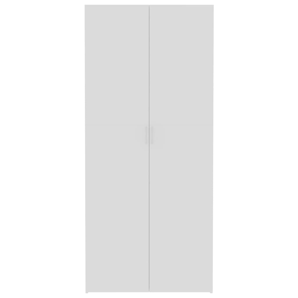 vidaXL Ormarić za pohranu bijeli i boja hrasta 80x35,5x180 cm iverica