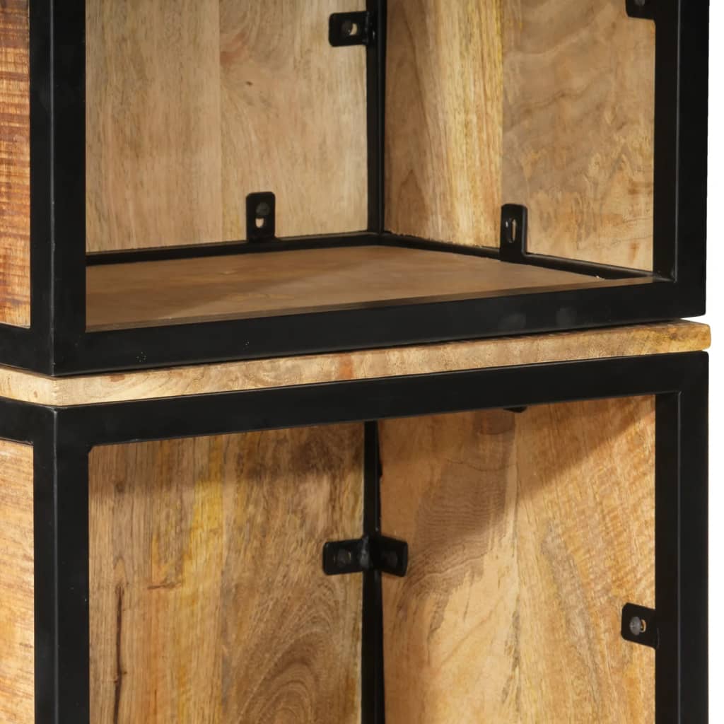 vidaXL 3-dijelni set kupaonskog namještaja od željeza i drva manga