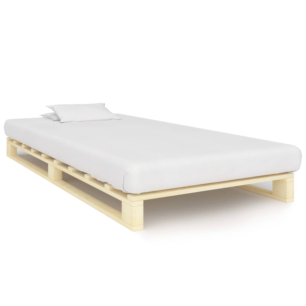 vidaXL Okvir za krevet od paleta od masivne borovine 100 x 200 cm