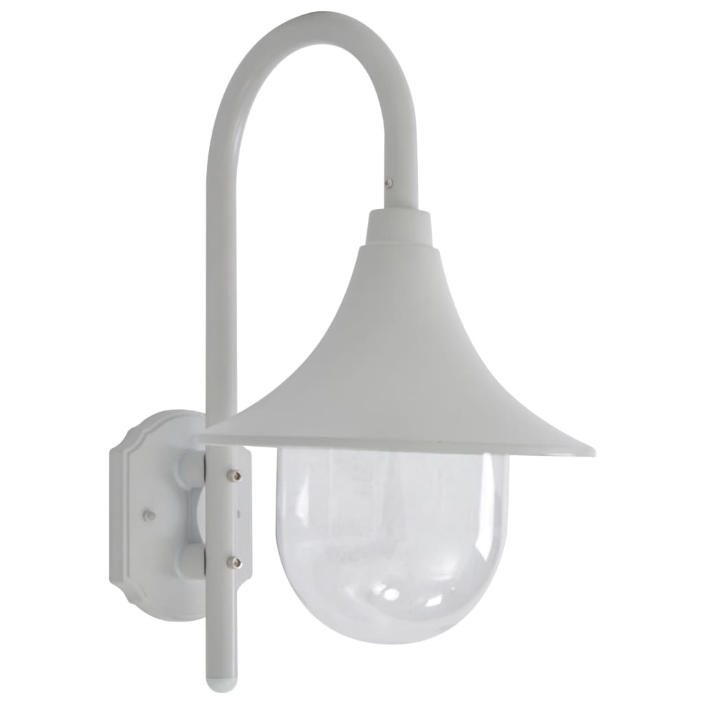 vidaXL Vrtna zidna svjetiljka E27 42 cm aluminijska bijela