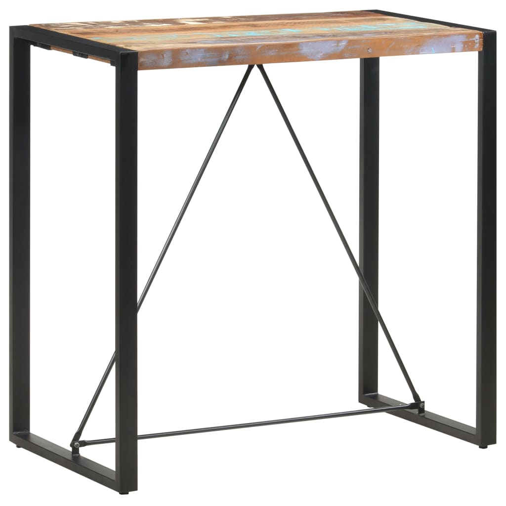 vidaXL Barski stol od masivnog obnovljenog drva 110 x 60 x 110 cm