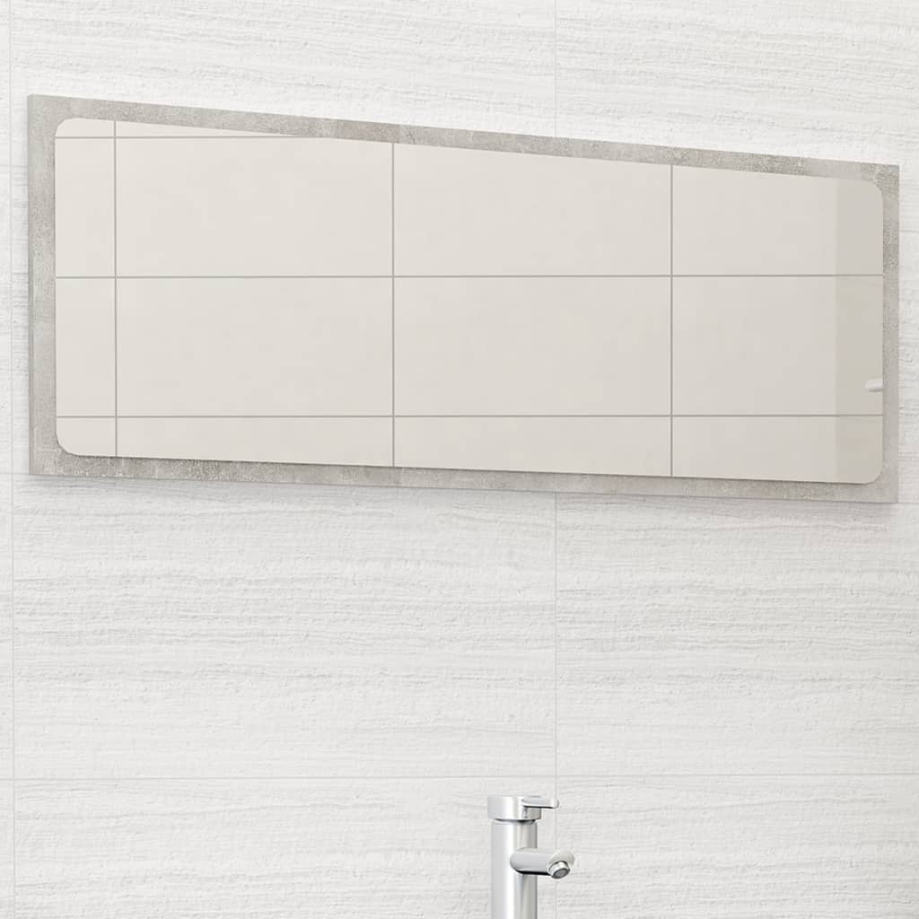 vidaXL Kupaonsko ogledalo boja betona 100x1,5x37 cm konstruirano drvo