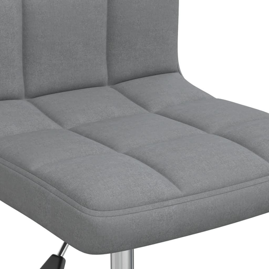 vidaXL Okretna blagovaonska stolica od tkanine svjetlosiva