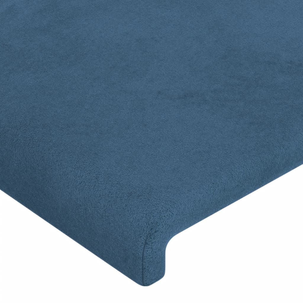 vidaXL Okvir za krevet s uzglavljem tamnoplavi 90x190 cm baršunasti