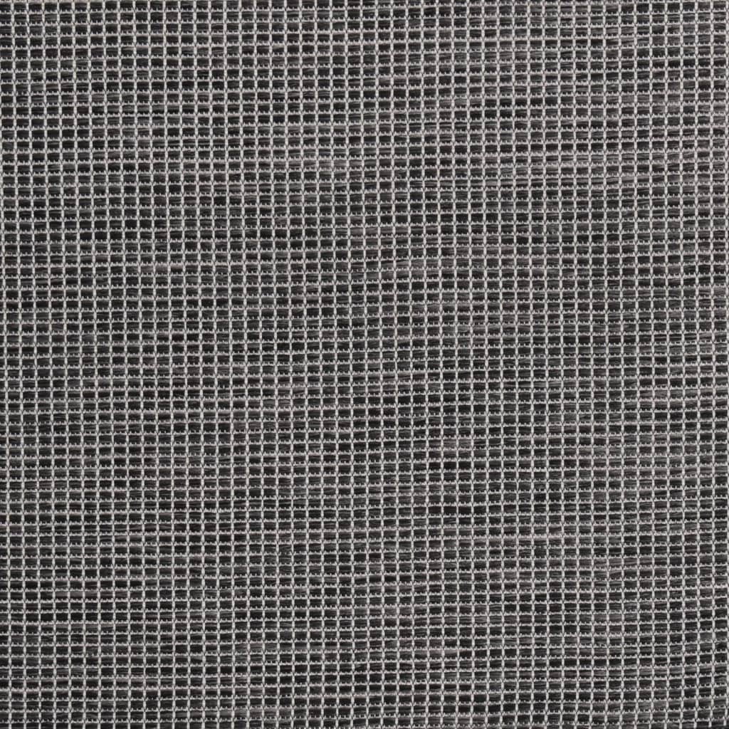 vidaXL Vanjski tepih ravnog tkanja 200 x 280 cm sivi