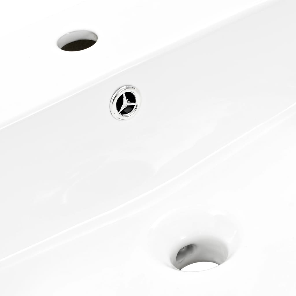 vidaXL Zidni umivaonik keramički bijeli 530 x 440 x 370 mm