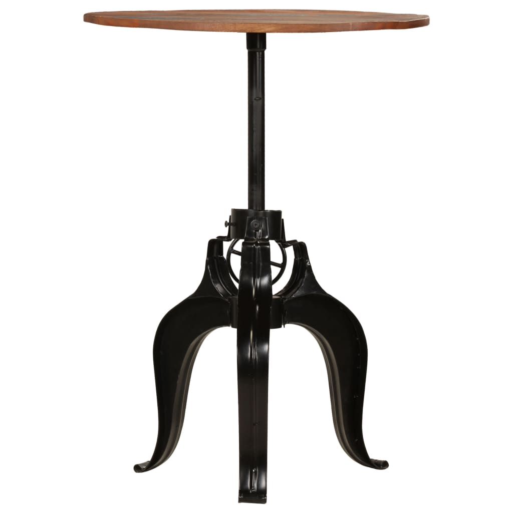 vidaXL Barski stol od masivnog obnovljenog drva 75 x (76 - 110) cm