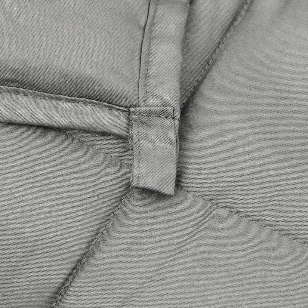 vidaXL Teška deka siva 220x235 cm 15 kg od tkanine