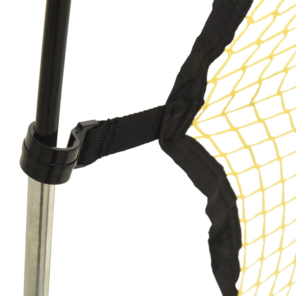 vidaXL Nogometna mreža za odbijanje crno-žuta 183x85x120 cm poliester