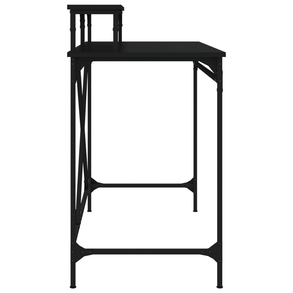 vidaXL Radni stol crni 100 x 50 x 90 cm konstruirano drvo i željezo