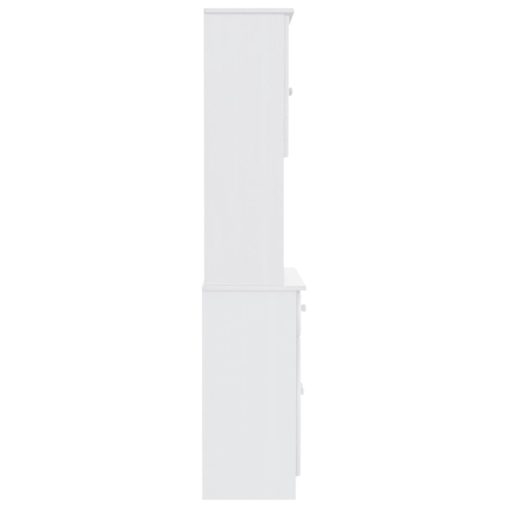 vidaXL Visoka komoda ALTA bijela 77 x 35 x 165 cm od masivne borovine