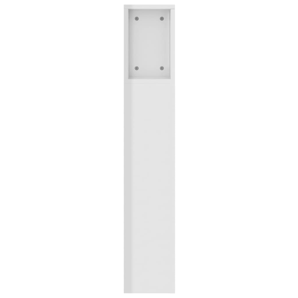 vidaXL Uzglavlje s ormarićem visoki sjaj bijelo 160 x 18,5 x 104,5 cm