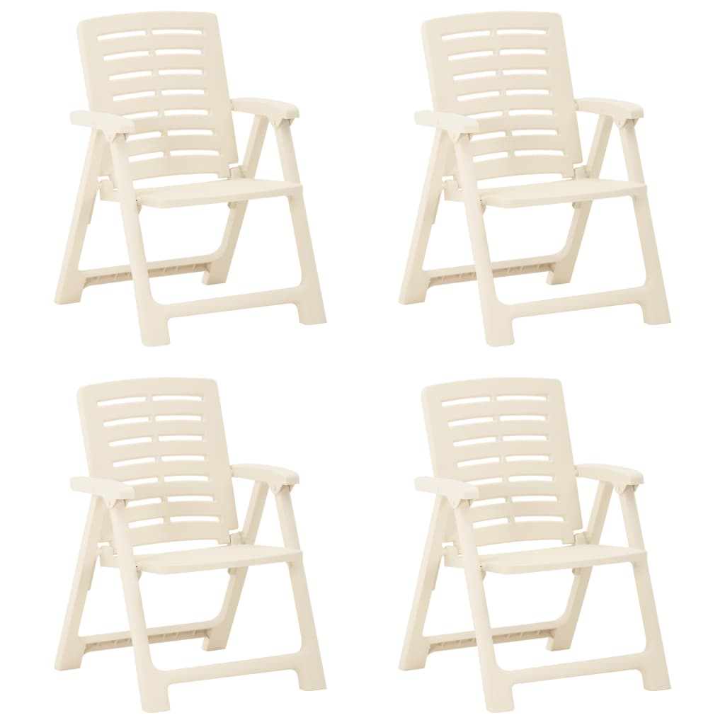 vidaXL Vrtne stolice 4 kom plastične bijele