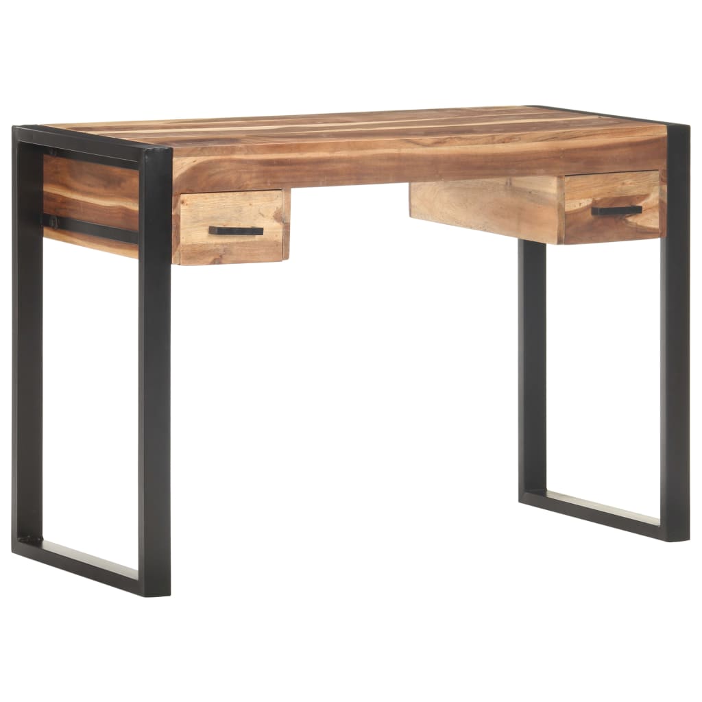 vidaXL Radni stol 110x50x76 cm od masivnog drva s obradom od šišama