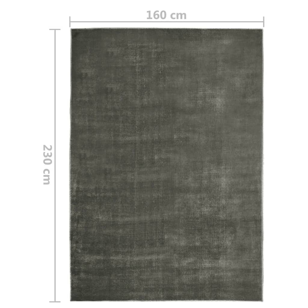 vidaXL Perivi tepih smeđe-sivi sklopivi 160 x 230 cm poliesterski