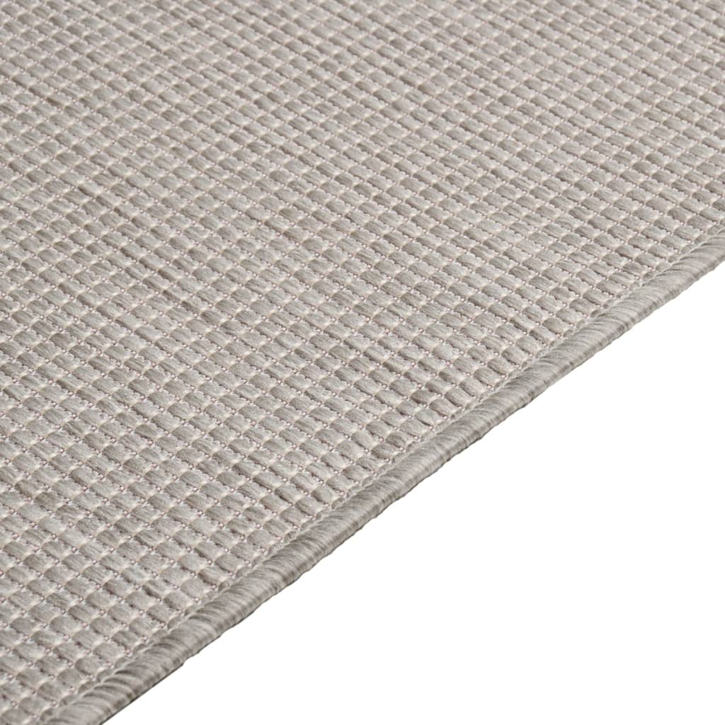 vidaXL Vanjski tepih ravnog tkanja 200 x 280 cm sivo-smeđi