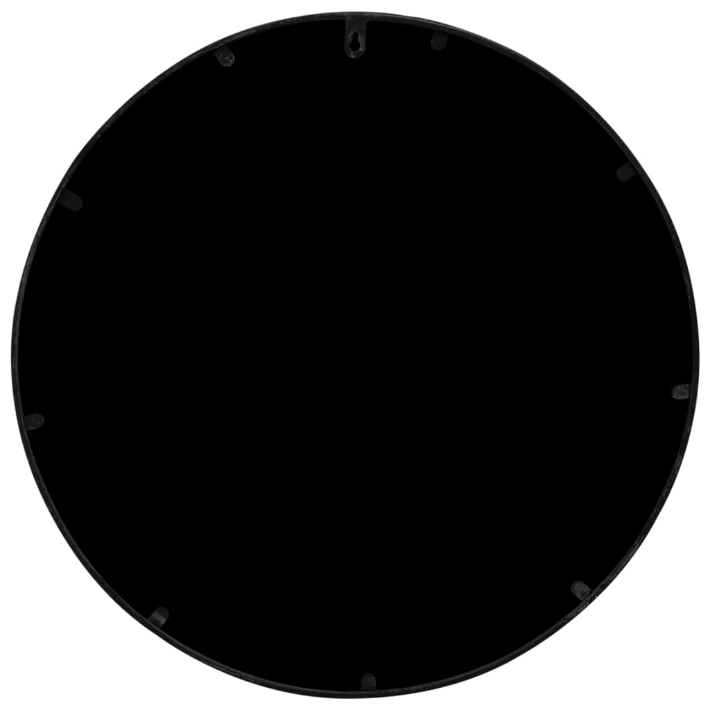 vidaXL Vrtno ogledalo crno 60 x 3 cm okruglo željezno vanjska upotreba