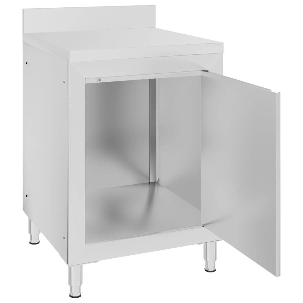 vidaXL Komercijalni radni stol s ormarićem 60 x 60 x 96 cm od čelika