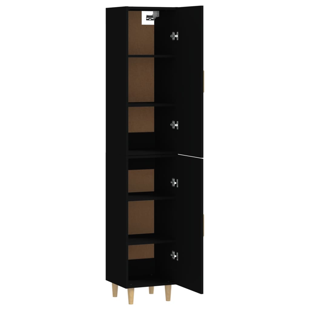 vidaXL Visoka komoda crna 34,5 x 34 x 180 cm od konstruiranog drva