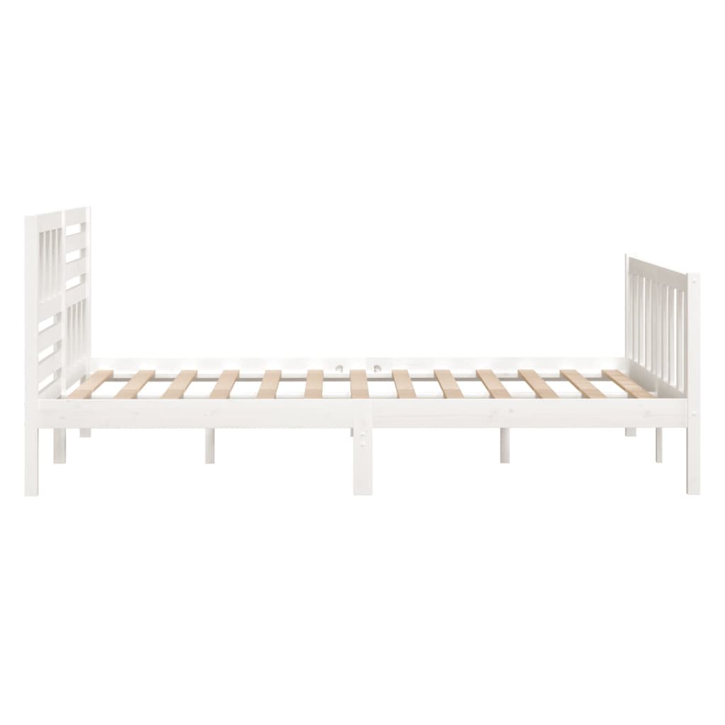 vidaXL Okvir za krevet bijela 120 x 190 cm mali bračni drveni