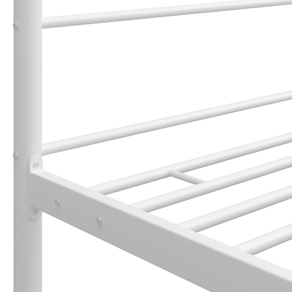 vidaXL Okvir za krevet s nadstrešnicom bijeli metalni 100 x 200 cm