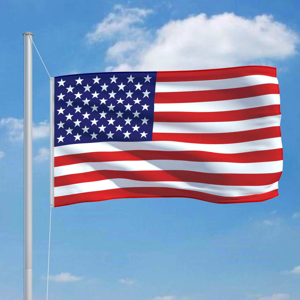 vidaXL Zastava SAD-a s aluminijskim stupom 6,2 m