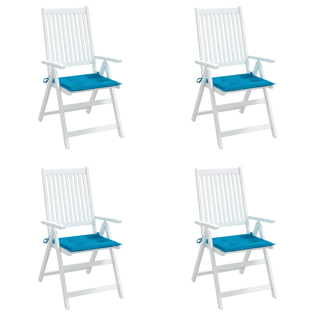 vidaXL Jastuci za vrtne stolice 4 kom plavi 50 x 50 x 3 cm od tkanine