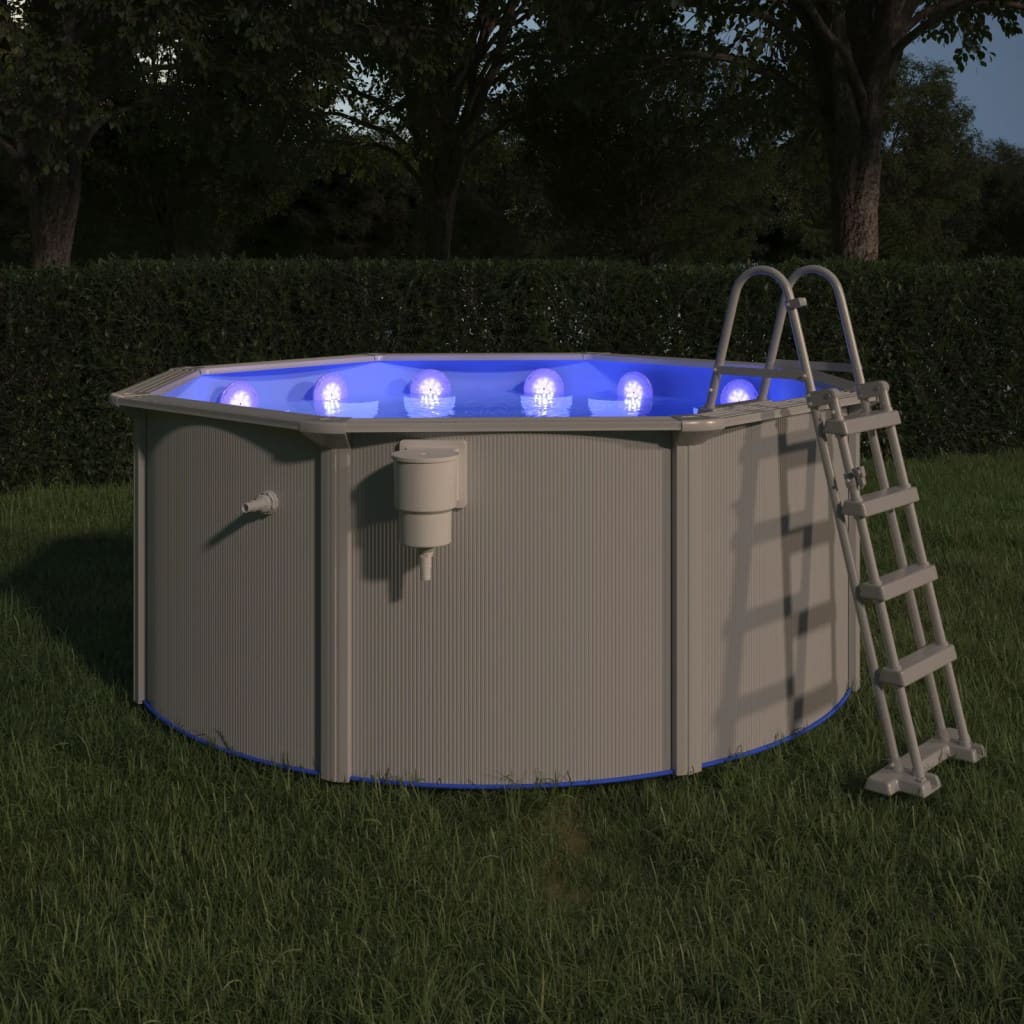 vidaXL Potopna plutajuća LED svjetiljka za bazen s daljinskim višebojna