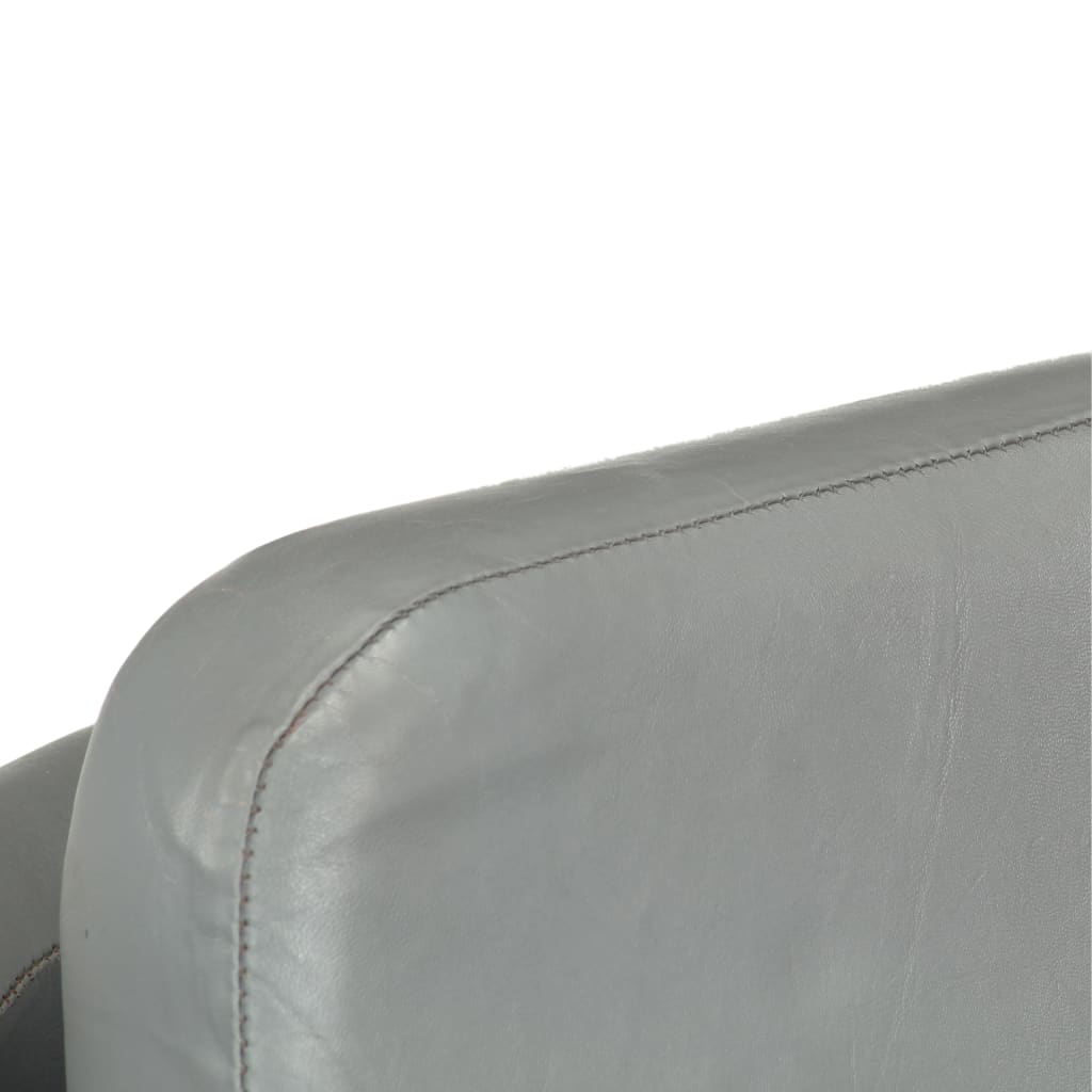 vidaXL Fotelja od prave kože siva