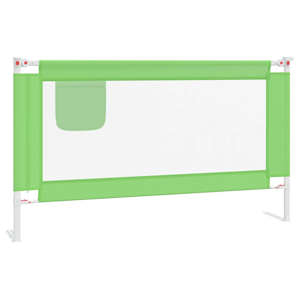 vidaXL Sigurnosna ograda za dječji krevet zelena 140 x 25 cm tkanina