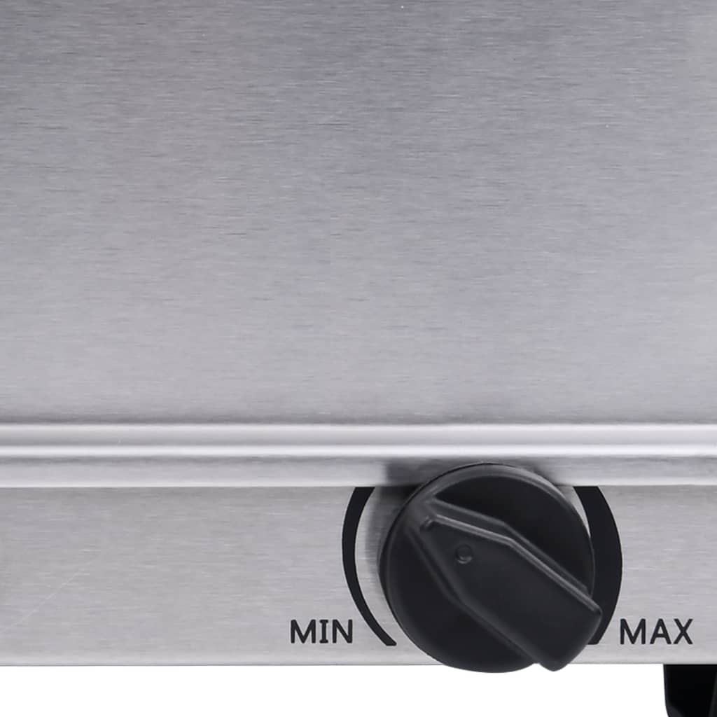 vidaXL Poslužavnik za bife od nehrđajućeg čelika 400 W 2x2,5 L + 1x4 L