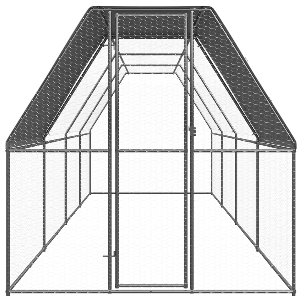 vidaXL Vanjski kavez za kokoši 2 x 8 x 2 m od pocinčanog čelika