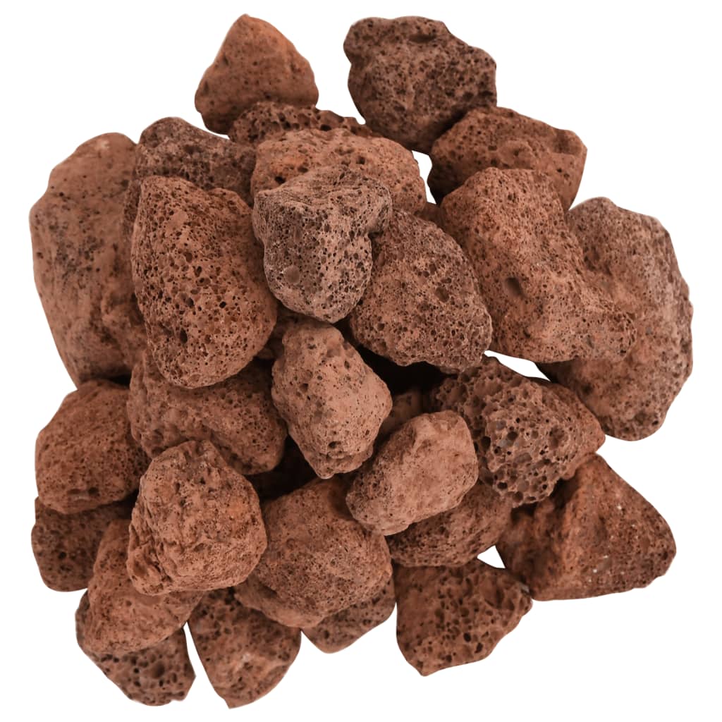 vidaXL Vulkansko kamenje 25 kg crveno 3-5 cm