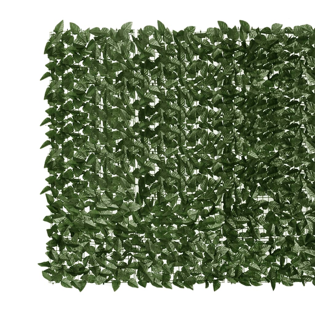 vidaXL Balkonski zastor s tamnozelenim lišćem 400 x 150 cm