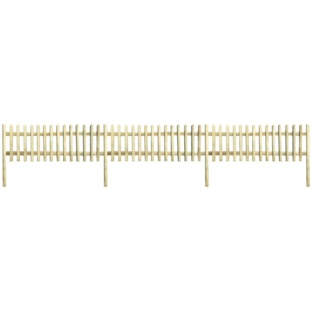 vidaXL Drvena ograda od impregnirane borovine 5,1 m 130 cm 5/7 cm