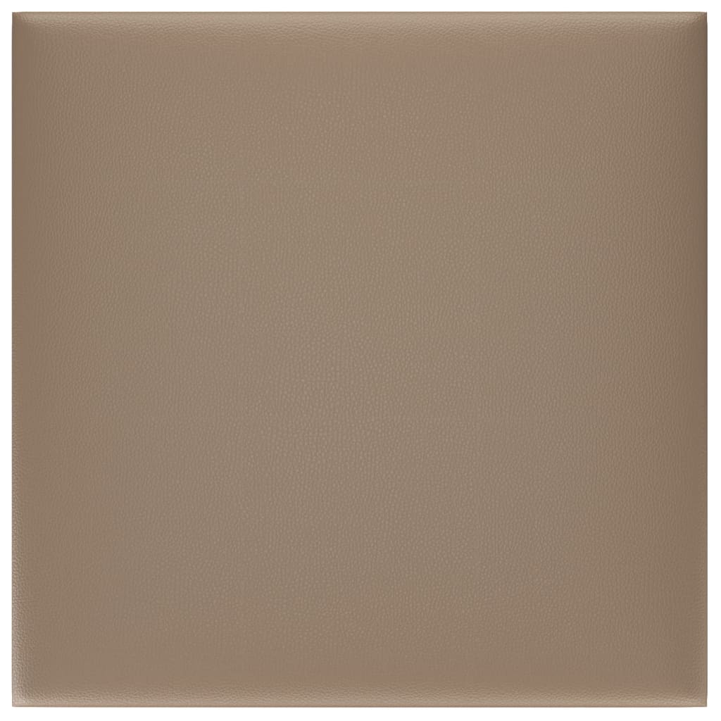 vidaXL Zidne ploče od umjetne kože 12 kom cappuccino 30x30 cm 1,08 m²
